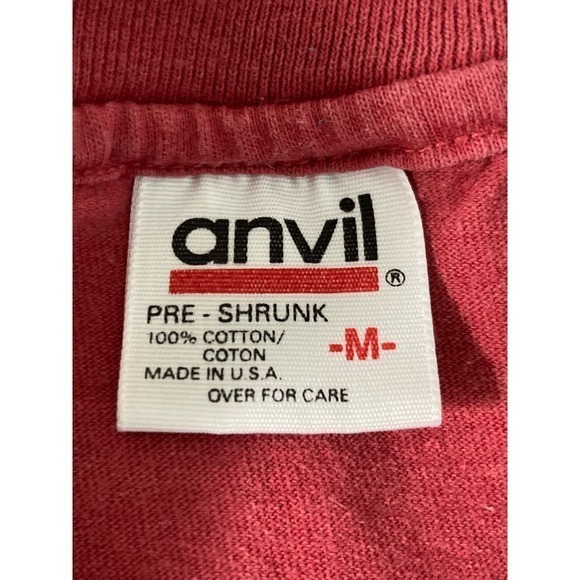 Vintage Denver CO Red Shirt Mens M Distressed Anvil Tag Retro City Tee Top - Picture 3 of 11